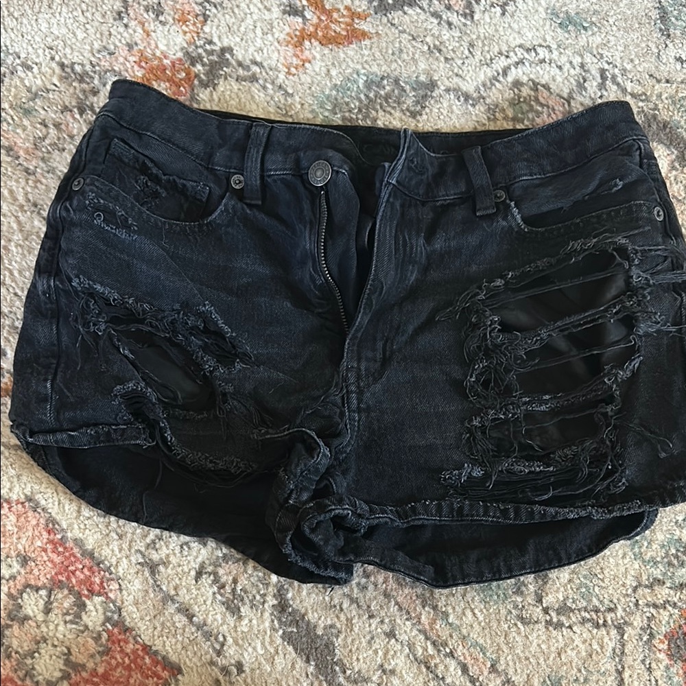 American Eagle Black Mom Short size 6